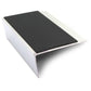 NSL16 66 x 32mm Aluminium Rakeback Stair Nosing with PVC Anti-Slip Insert