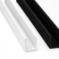 PVC U Channel Black & White Rigid Plastic TW Profile Edge Trim