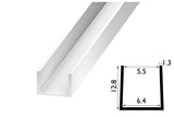 PVC U Channel Black & White Rigid Plastic TW Profile Edge Trim