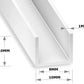 PVC U Channel White Rigid Plastic Edge Protector Cezar Profile Edge Trim