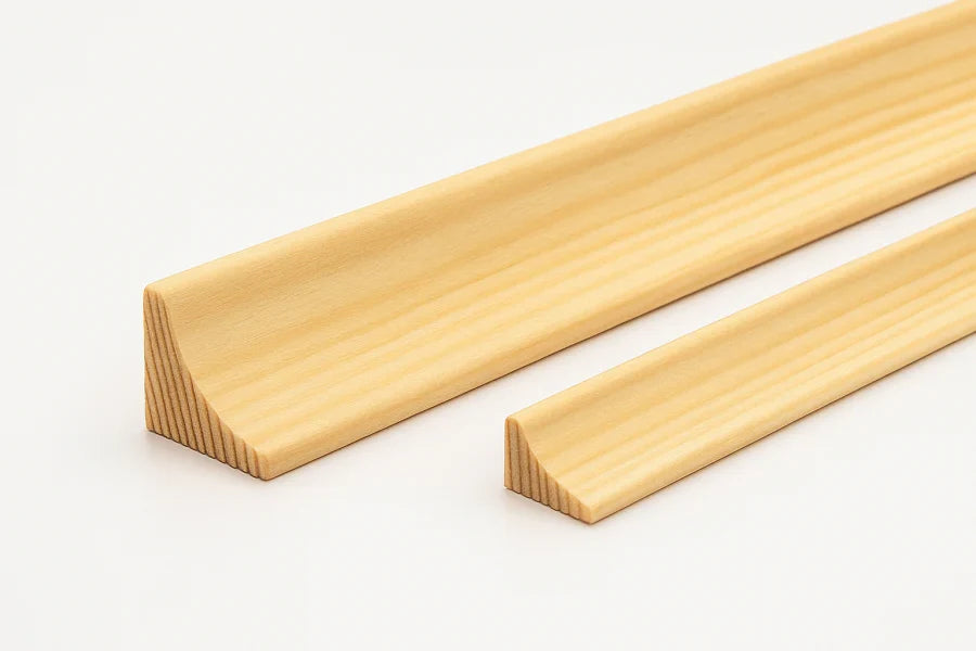 Pine Wood Natural Moulding Scotia Trim Decorative Skirting Edge Strip