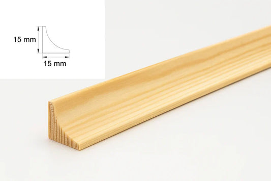 Pine Wood Natural Moulding Scotia Trim Decorative Skirting Edge Strip