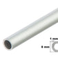Round Tube Pipe Natural Aluminium 1 M / 39.37" Length