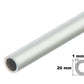 Round Tube Pipe Natural Aluminium 1 M / 39.37" Length
