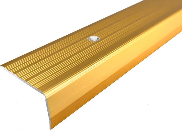S05 40x 25mm Anodised Aluminium Non Slip Ribbed Treads Stair Nosing Edge Trim