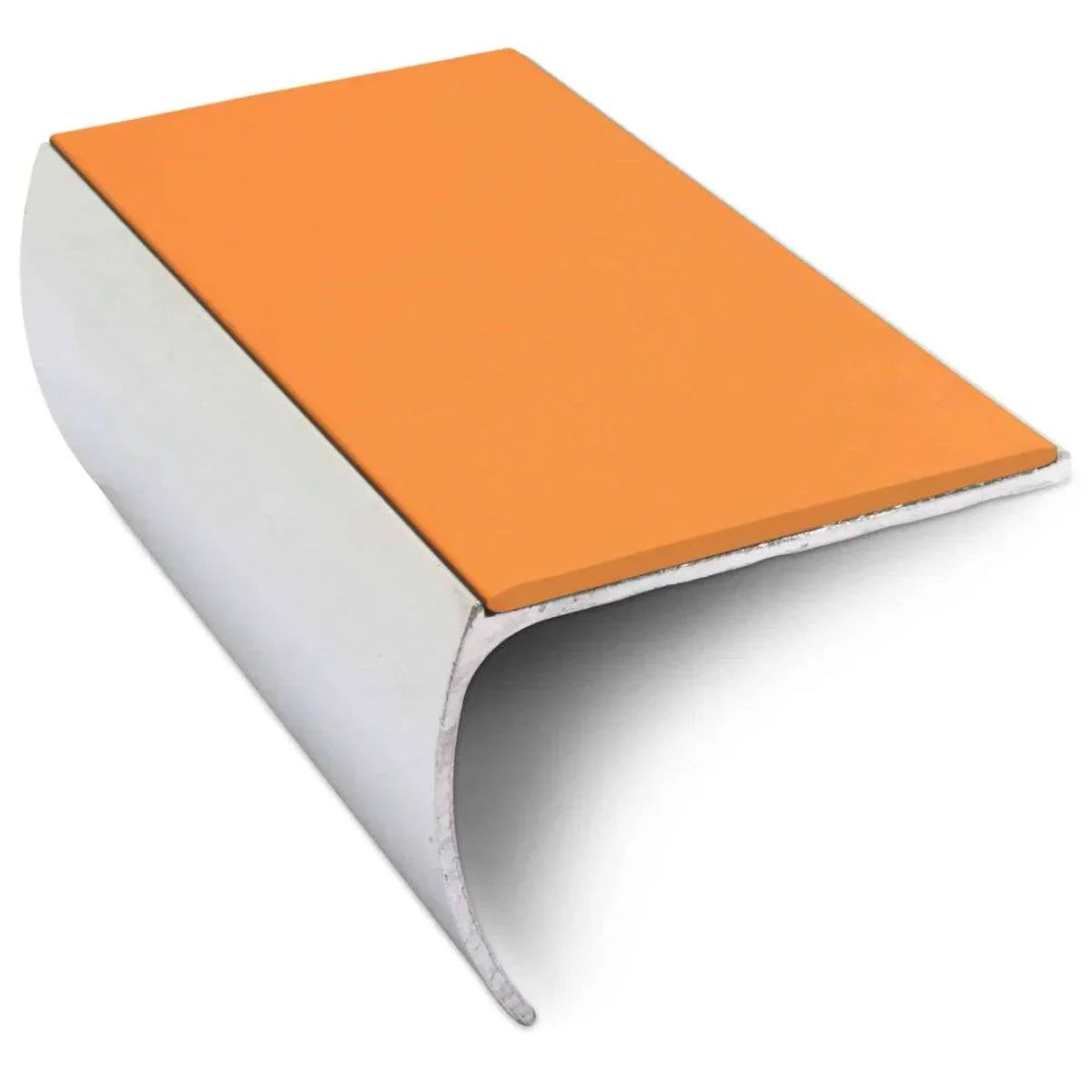 NSL03 57 x 40mm Aluminium Non Slip Stair Nosing Bullnose Edge Trim With Pvc Insert