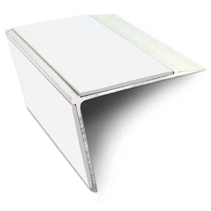 NSL28 DDA Compliant Aluminium Stair Nosing 75x58mm – Non-Slip Edge Trim with PVC Insert