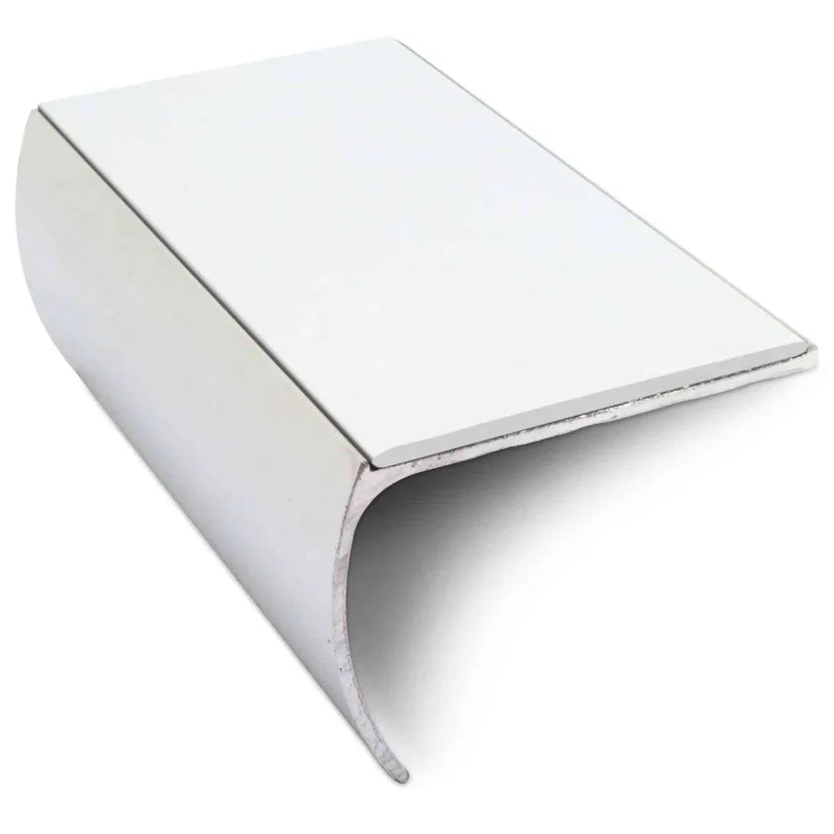 NSL03 57 x 40mm Aluminium Non Slip Stair Nosing Bullnose Edge Trim With Pvc Insert