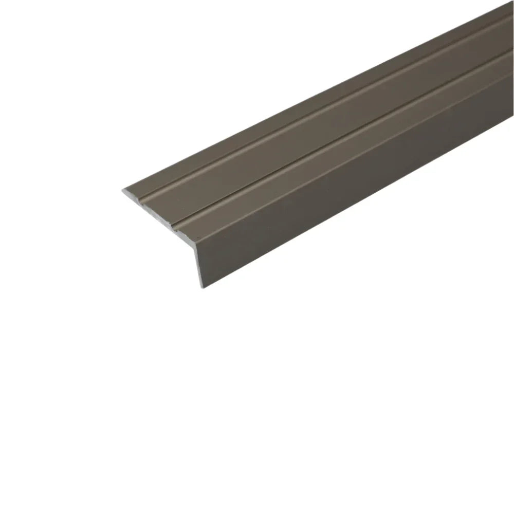 A31 25 x 10mm Anodised Aluminium Self Adhesive Stair Nosing Edge Trim