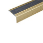 A38 - 46 x 30mm Anodised Aluminium Non Slip Rubber Stair Nosing Edge Trim