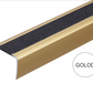 A44 41 x 26.6mm Anodised Aluminium Non Slip Stair Nosing Edge Trim With Non Slip Tape