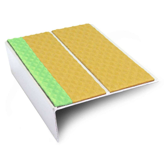 ASL10 Tredsafe 85x32mm Aluminium Non Slip Stair Nosing Edge Trim With Pvc Insert