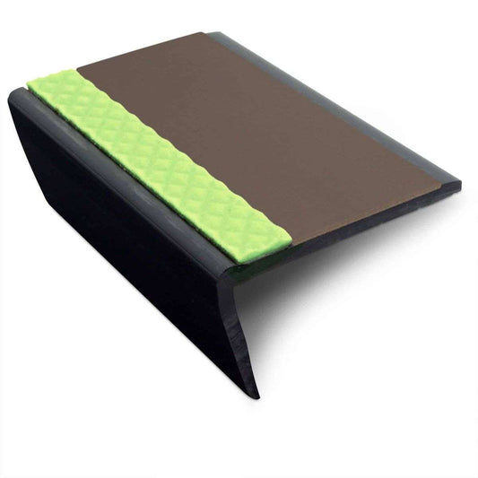 ASR 63x35mm Aluminator® Slimline PVC Stair Nosing – Non-Slip Aluminium Edge