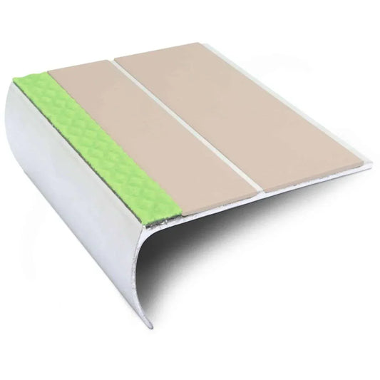 ASL29 87x40mm Aluminium Non Slip Stair Nosing Edge Trim With Pvc Insert