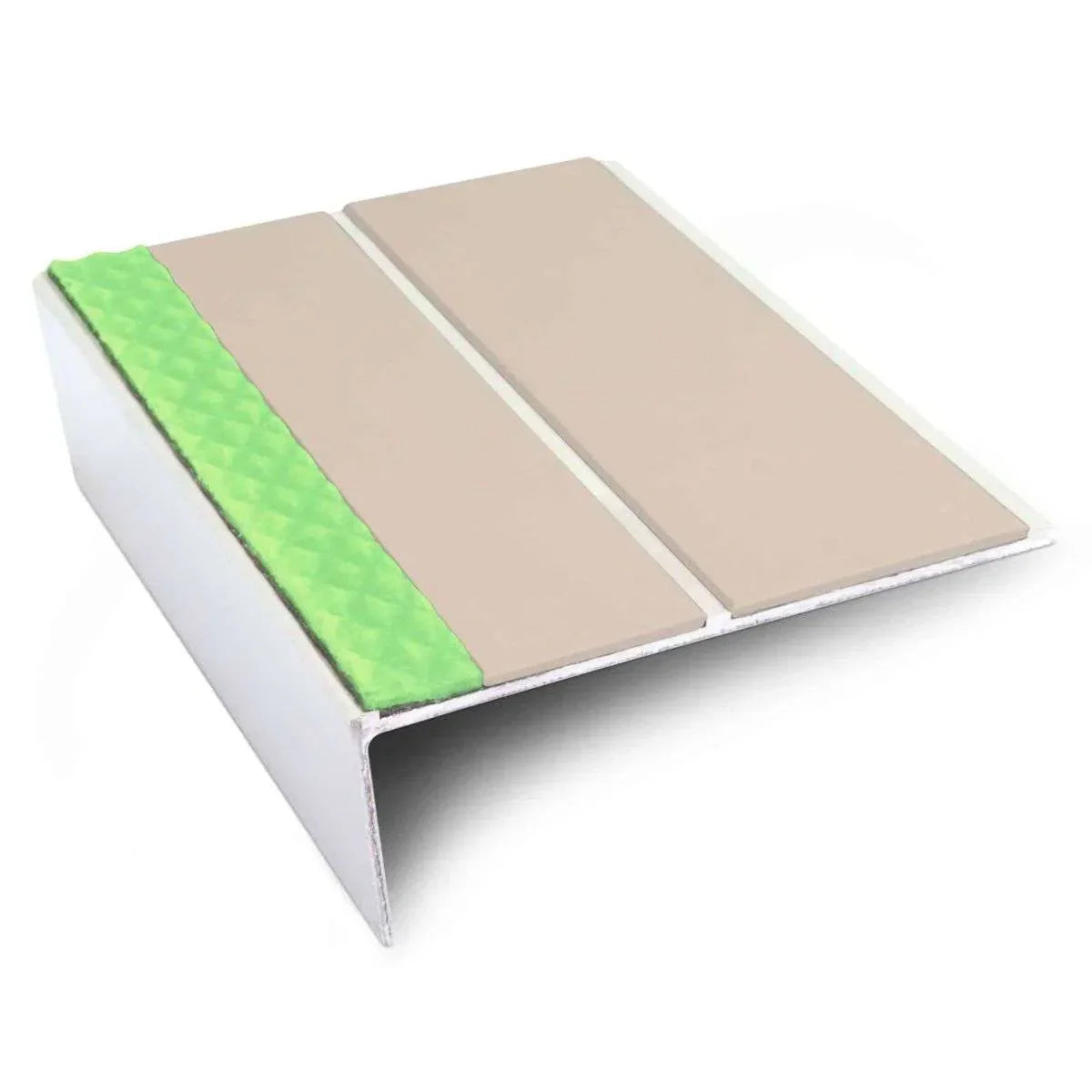 ASL10 85x32mm Aluminium Non Slip Stair Nosing Edge Trim With Pvc Insert