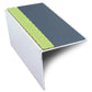ASL19 56x55mm DDA Compliant Aluminium Non Slip Stair Nosing Edge Trim With Pvc Insert