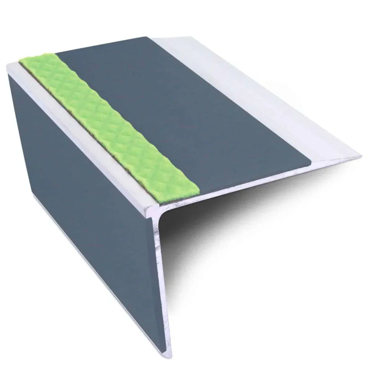 ASL27 75x58mm DDA Compliant Aluminium Non Slip Stair Nosing Edge Trim With Pvc Insert