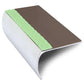 ASL03 57x40mm Aluminium Non Slip Stair Nosing Edge Trim With Pvc Insert