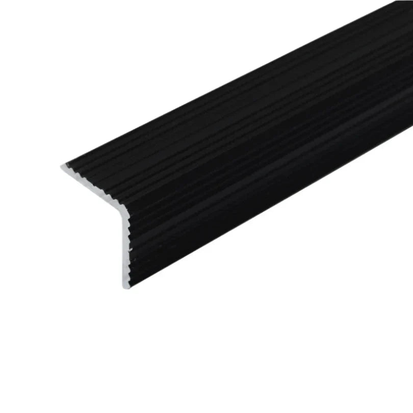 A35 20 x 20mm Anodised Aluminium Non Slip Ribbed Treads Stair Nosing Edge Trim