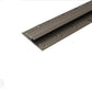 Brown metal strip with specifications on a white background