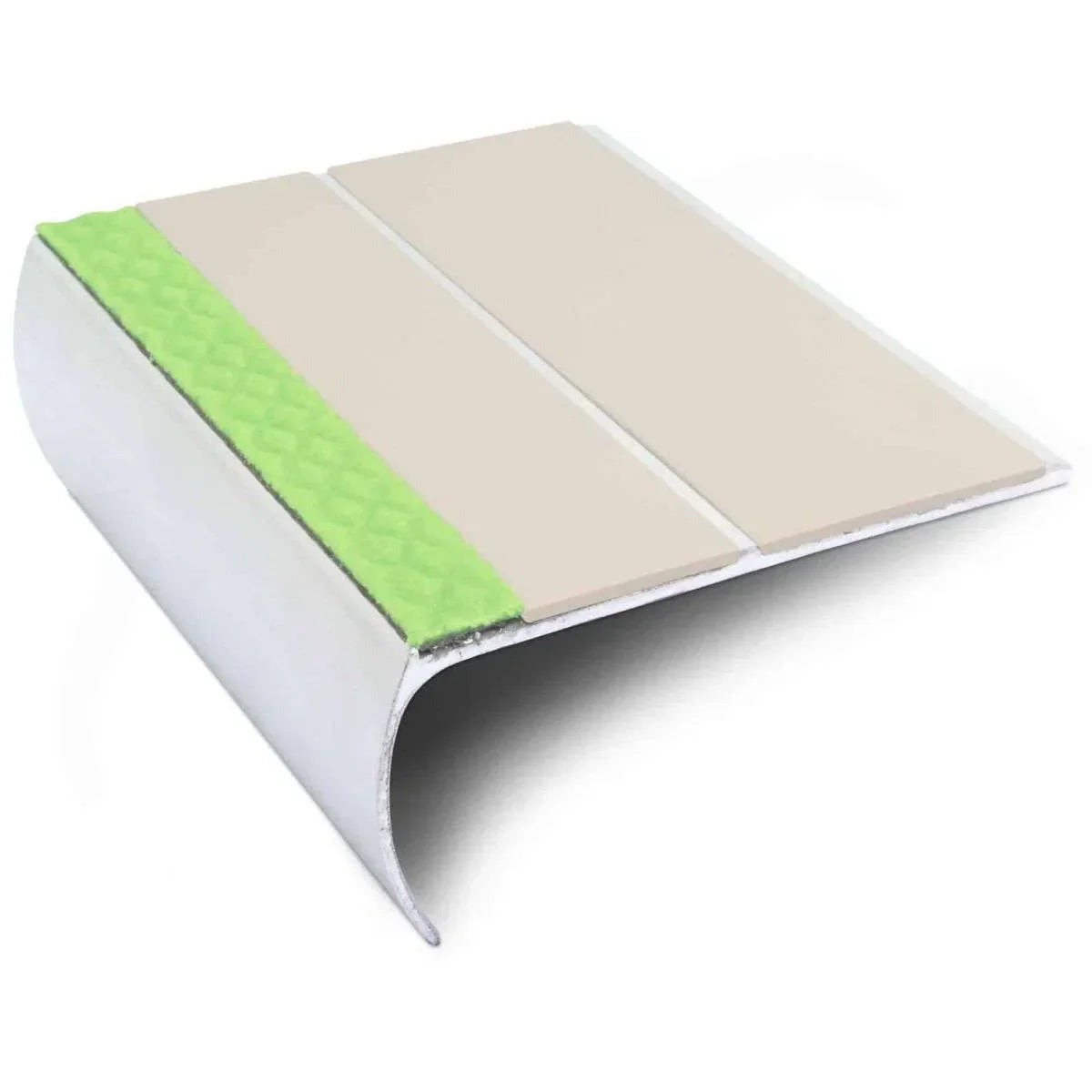ASL29 87x40mm Aluminium Non Slip Stair Nosing Edge Trim With Pvc Insert