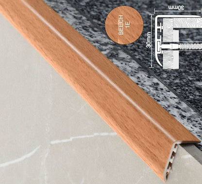 D-K0200 30 x 30mm Pvc Wood Effect Stair Nosing Edge Trim