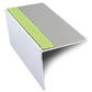 ASL19 56x55mm DDA Compliant Aluminium Non Slip Stair Nosing Edge Trim With Pvc Insert