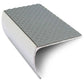 NSL03 Tredsafe 57 x 40mm Aluminium Non Slip Stair Nosing Bullnose Edge Trim With Pvc Insert