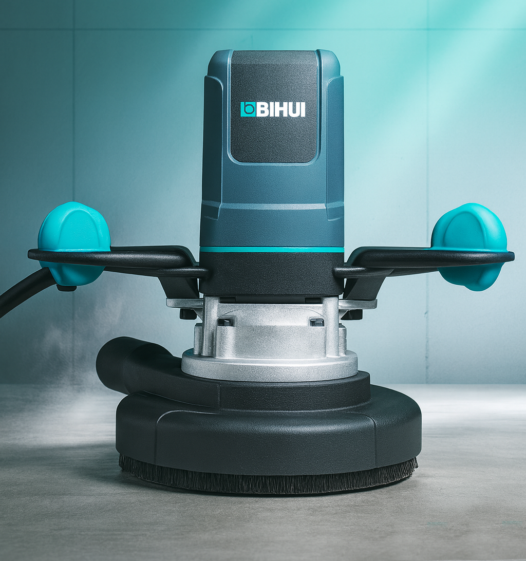 Bihui 1900W Concrete Grinder with 180mm Dual Row Diamond Disc