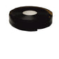 Black tape roll with measurements and material details on a white background