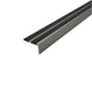 A37 36 x 20mm Anodised Aluminium Non Slip Rubber Stair Nosing Edge Trim With Inserts
