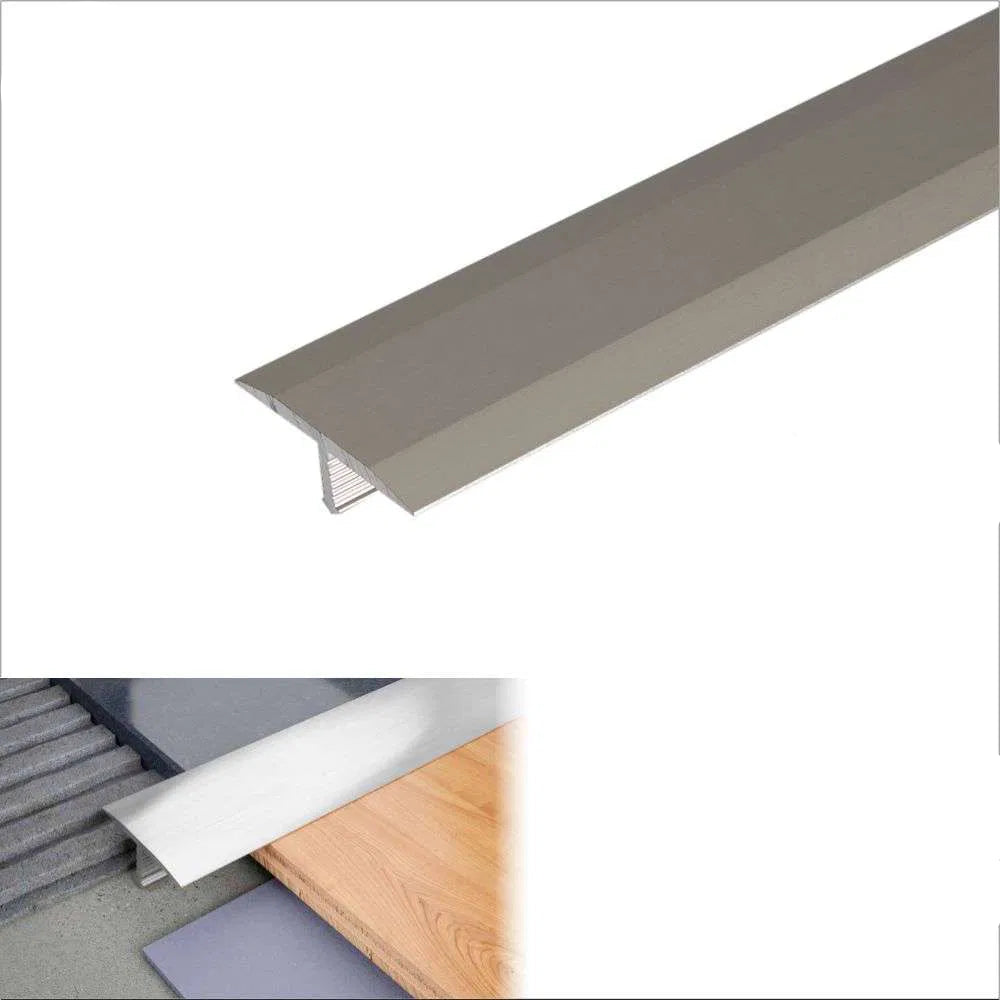 A55 18mm Anodised Aluminium T-Bar Threshold Strip for Tile Transitions