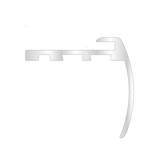 Measurement chart of a metal strip with dimensions labeled