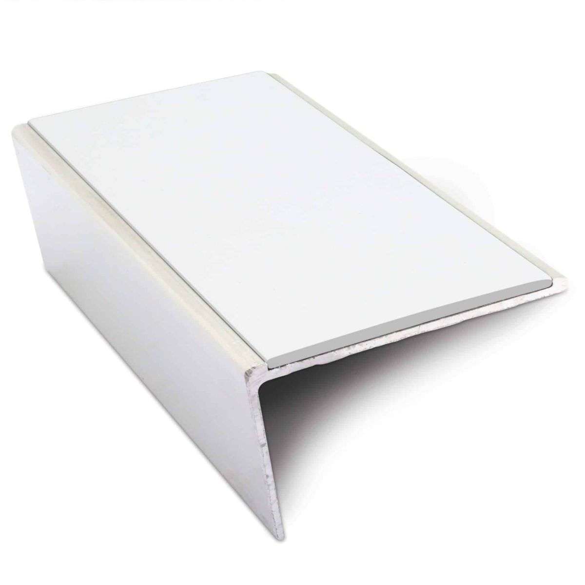NSL02 57x32mm Aluminium Rakeback Stair Nosing with Anti-Slip PVC Insert