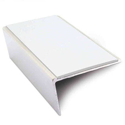 NSL02 57x32mm Aluminium Rakeback Stair Nosing with Anti-Slip PVC Insert