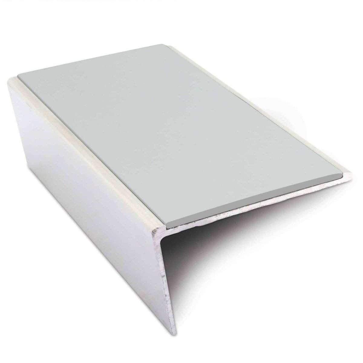 NSL02 57x32mm Aluminium Rakeback Stair Nosing with Anti-Slip PVC Insert
