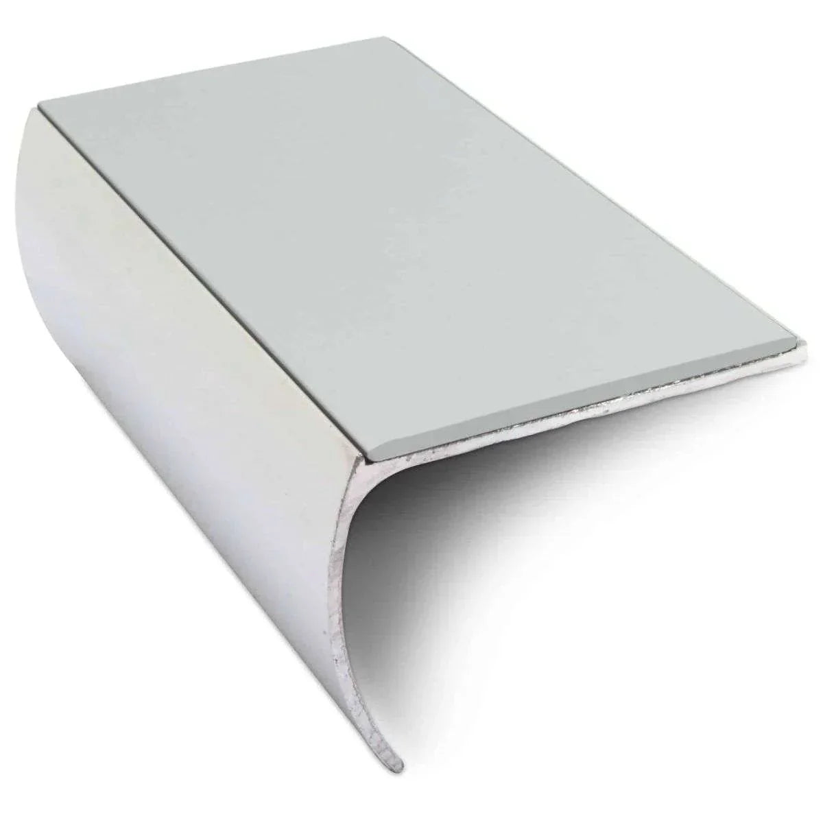 NSL03 57 x 40mm Aluminium Non Slip Stair Nosing Bullnose Edge Trim With Pvc Insert