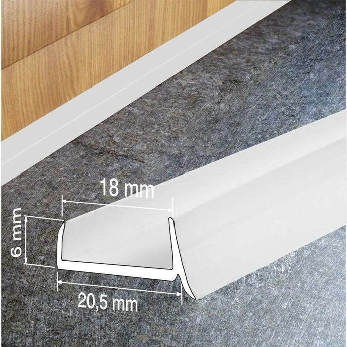 18mm PVC Kitchen Plinth Seal Strip – Waterproof Cabinet Base Trim