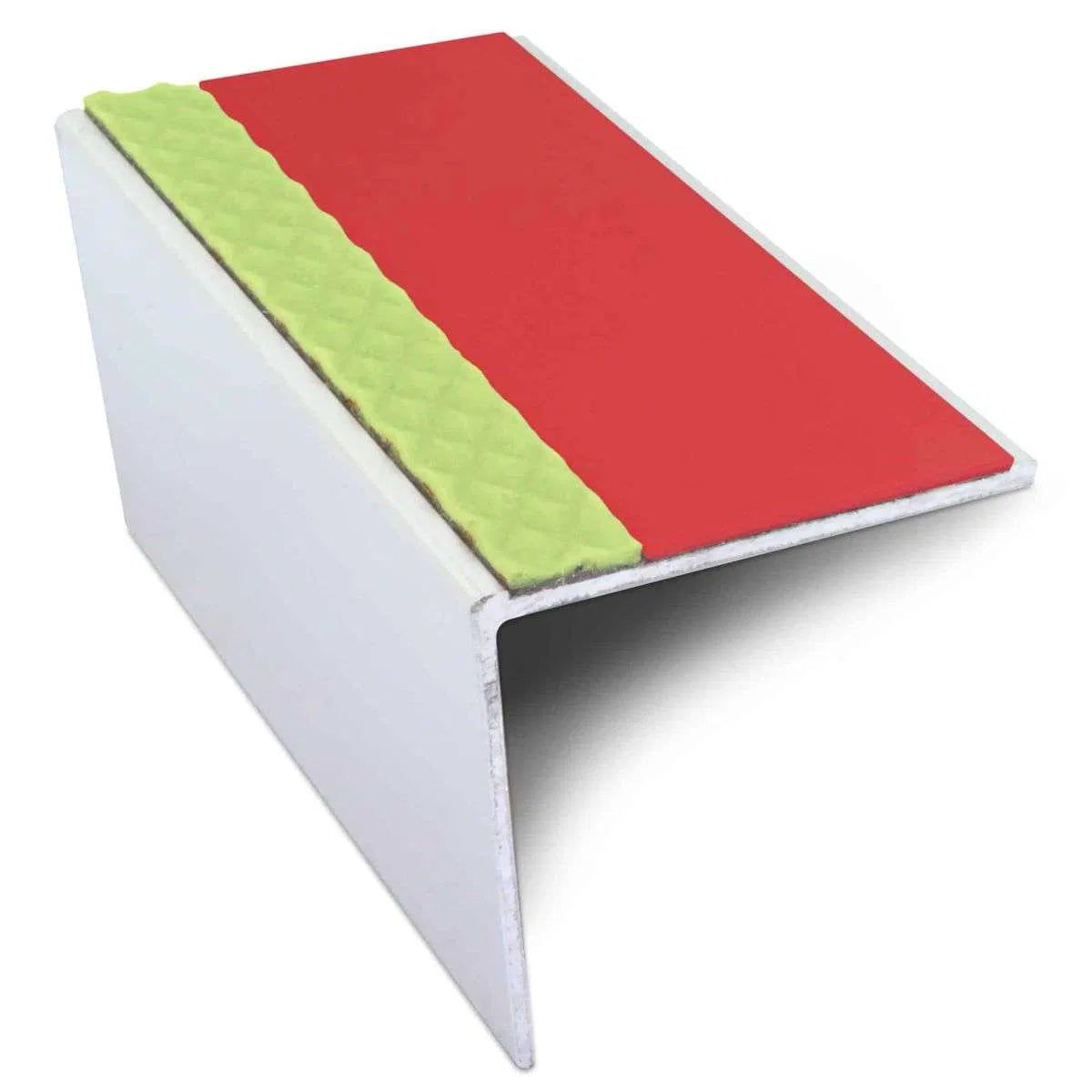 ASL20 57x55mm DDA Compliant Aluminium Non Slip Stair Nosing Edge Trim With Pvc Insert