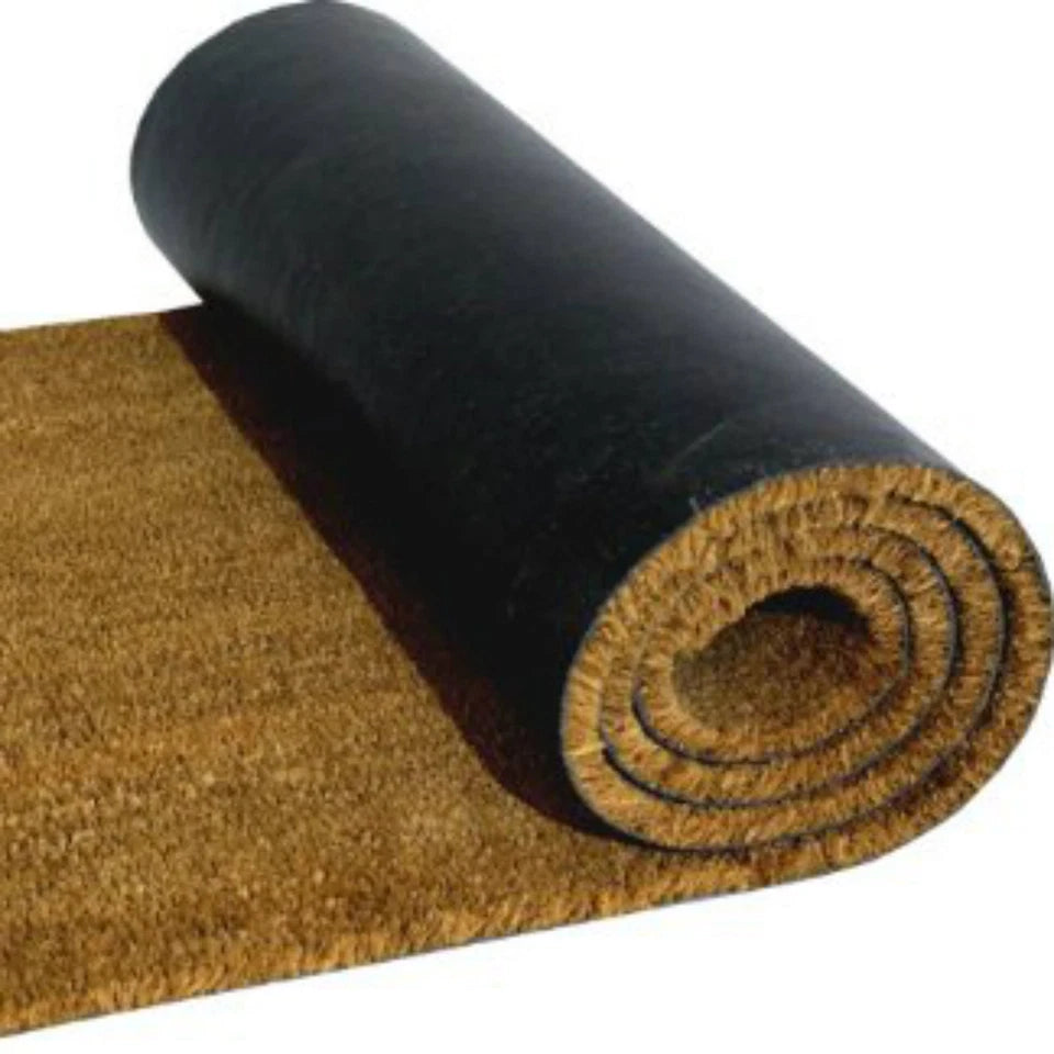 Heavy Duty Coir Matting 17mm – Natural Coconut Door Mat with PVC Backing (Any Size)