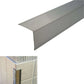 Stainless steel threshold ramp with dimensions and material details on a white background