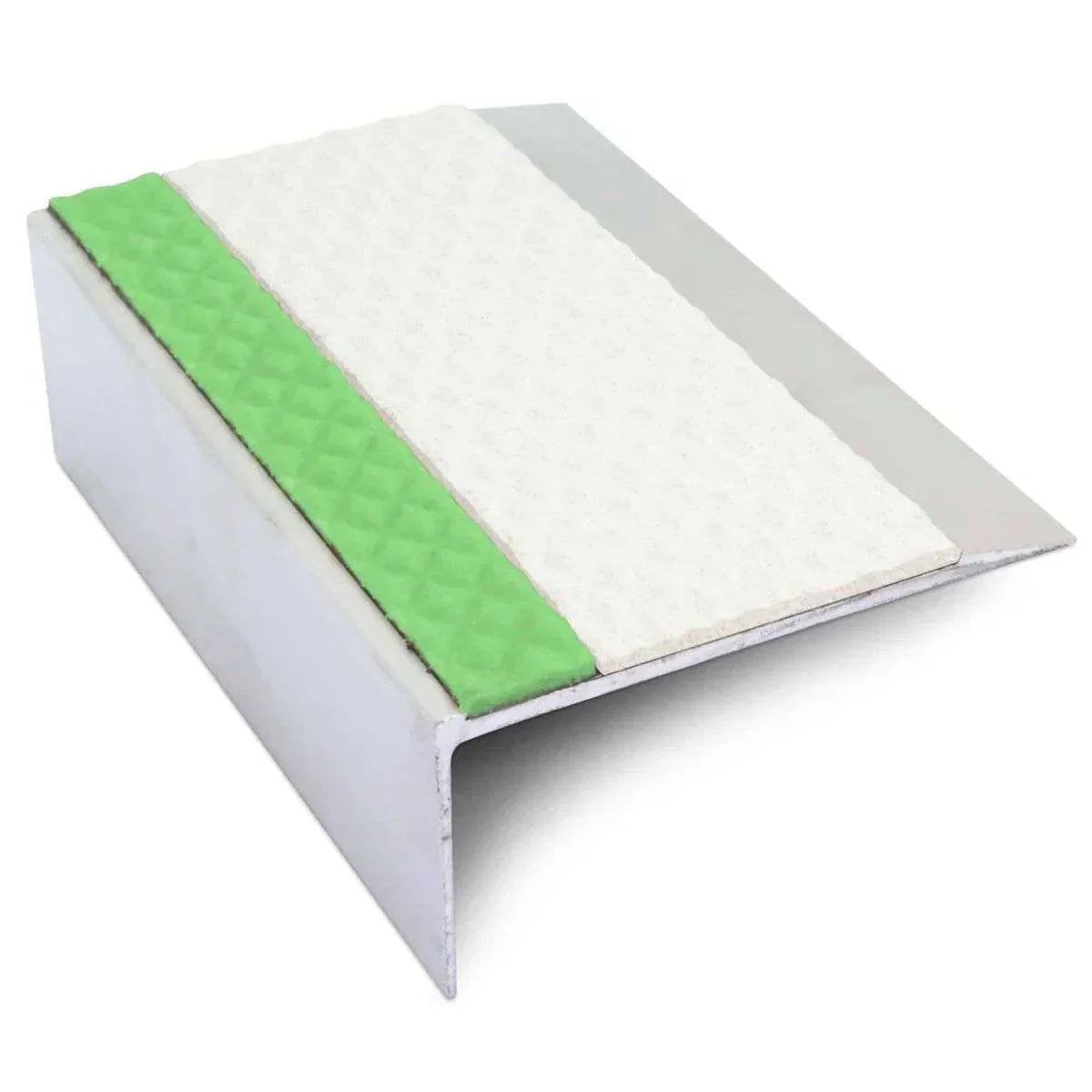 ASL15 Tredsafe 66x32mm Aluminium Non Slip Stair Nosing Edge Trim With Pvc Insert