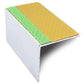 ASL19 56x55mm Tredsafe DDA Compliant Aluminium Non Slip Stair Nosing Edge Trim With Pvc Insert