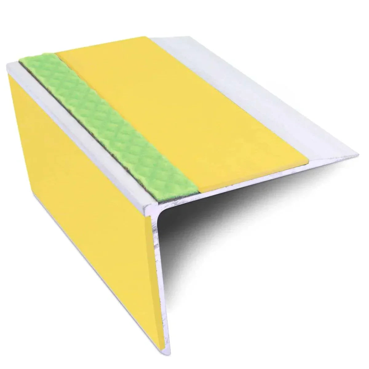 ASL27 75x58mm DDA Compliant Aluminium Non Slip Stair Nosing Edge Trim With Pvc Insert
